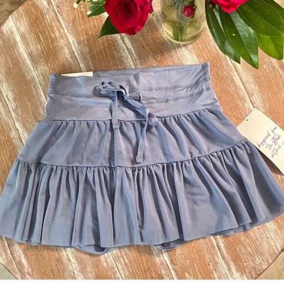 Vanilla Star Blue Mist Pirouette Skort Tie Front Juniors Size Small - Picture 4 of 12